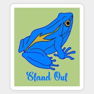 Blue and Yellow Frog Magnet